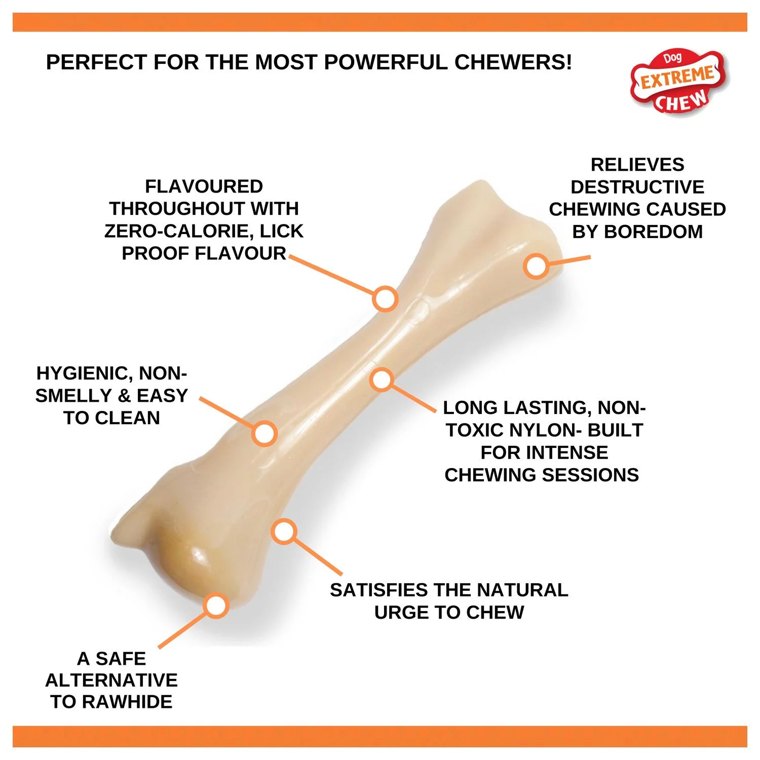 Nylabone Extreme Monster Chew - Hondenspeelgoed - Kip Creme Voor Honden Vanaf 23kg Xxl - Afbeelding 2
