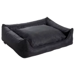 Maxxnobel Orthopedische Sofa Lederlook/Teddy Zwart - Hondenbank