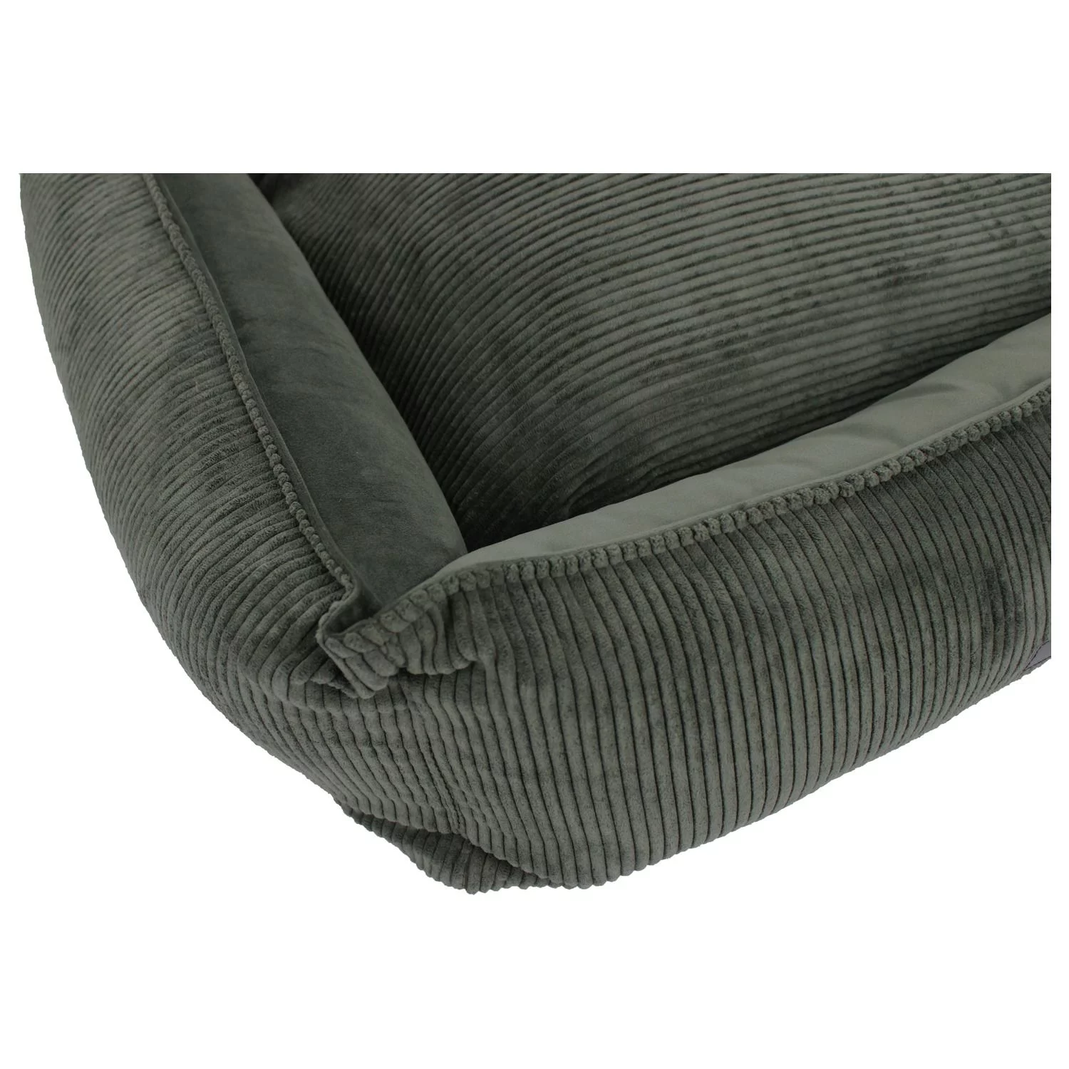 Wooff Cocoon Rib Velours Olijfgroen - Hondenmand - Afbeelding 4