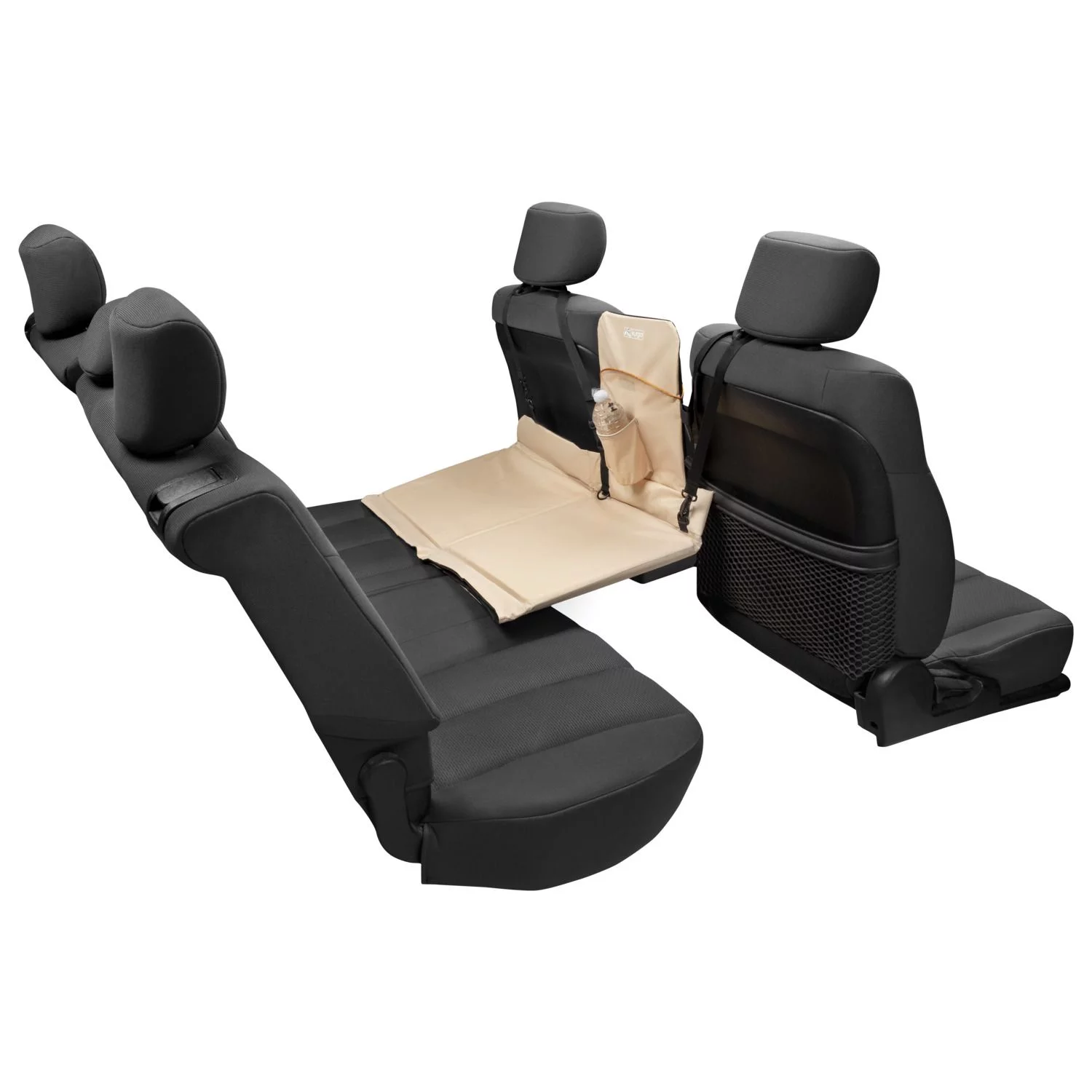 Kurgo Backseat Bridge - Hondenautoaccessoire - 132x40 Cm Beige Zwart Tot 45 Kg - Afbeelding 2