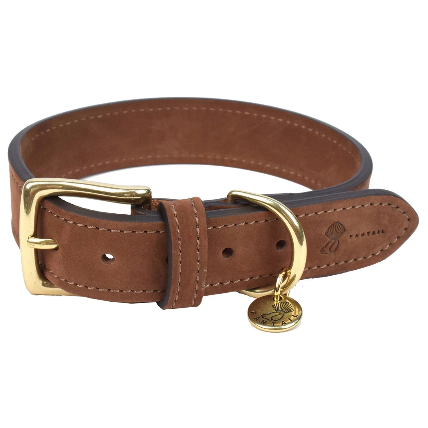 Fantail Hondenhalsband Nubu Donkerbruin - Hondenhalsband