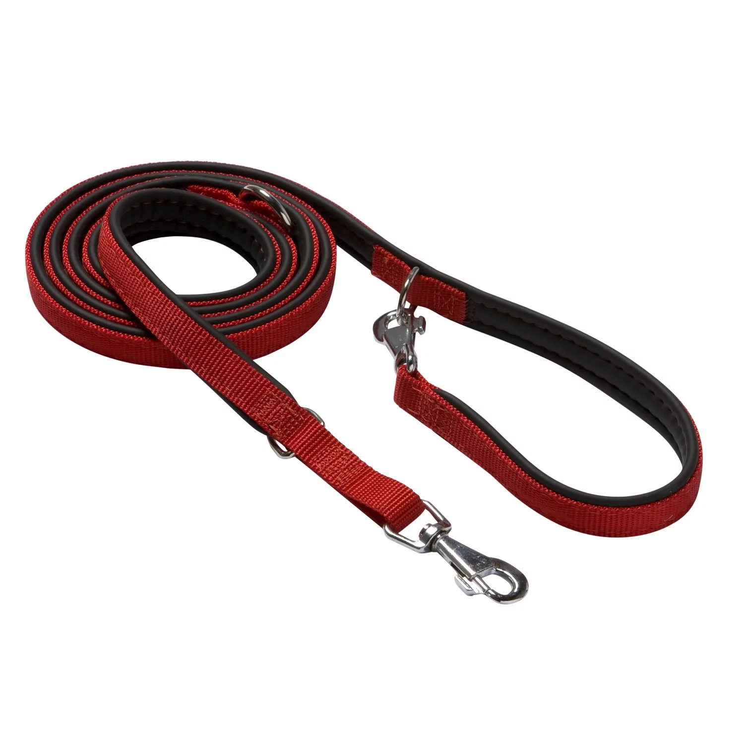 Adori Traininglijn Nylon Soft Rood&Zwart - Hondenriem - Afbeelding 2