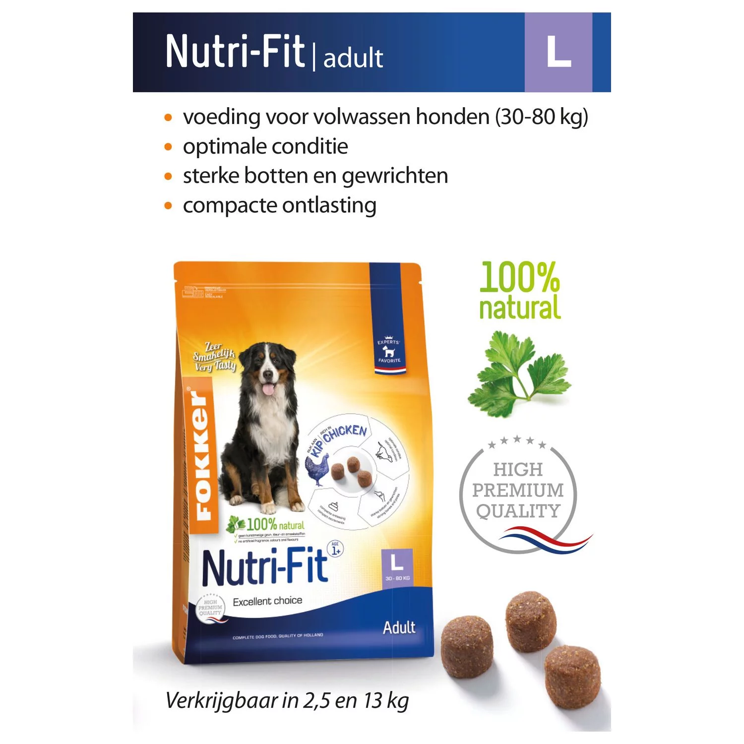 Fokker Dog Nutri-Fit L Kip - Hondenvoer - Afbeelding 2