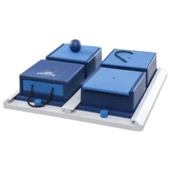 Trixie Dog Activity Poker Box 1 Strategiespel - Hondenspeelgoed - 31x31 Cm Donkerblauw Wit Level 2