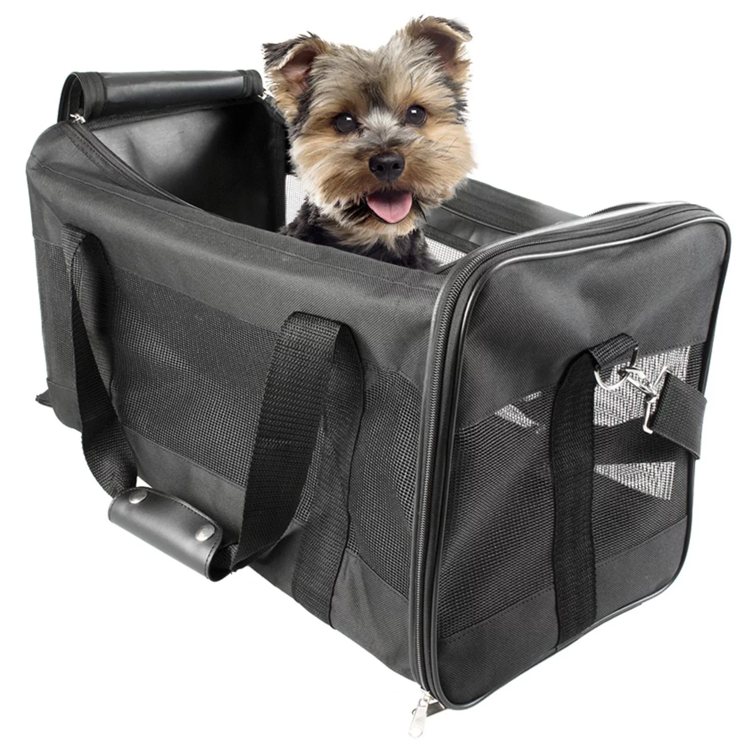 Ebi Nylontas M - Hondendraagtas - 50x27x29 Cm 1.3 Kg Zwart - Afbeelding 2