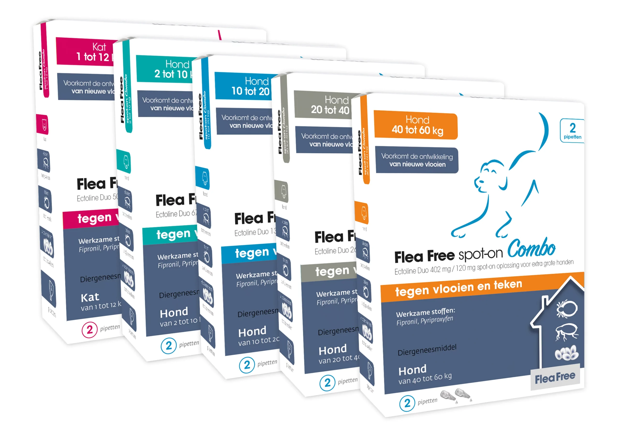 Flea Free Spot-On Combo Hond Small - Anti Vlooien En Tekenmiddel - Afbeelding 2