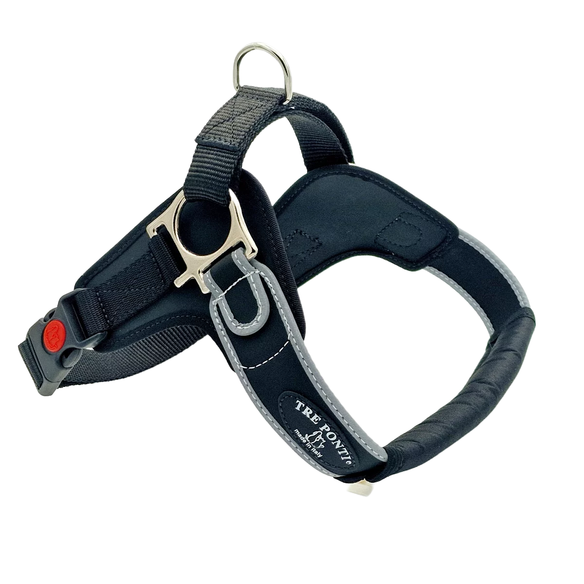 Tre Ponti Forza Tuig Zwart&Reflectie - Hondenharnas