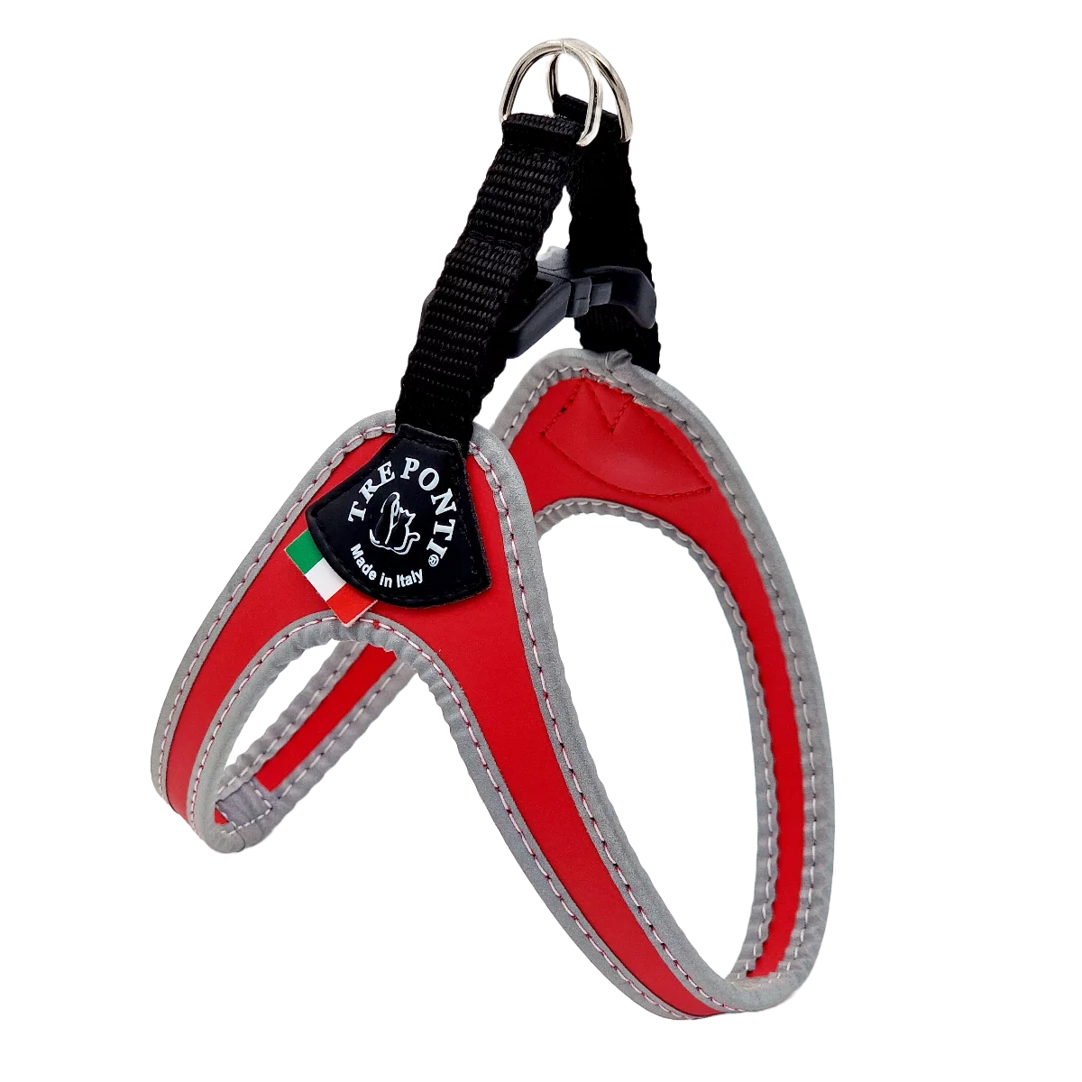 Tre Ponti Fibbia Basic Tuig Rood&Reflectie - Hondenharnas