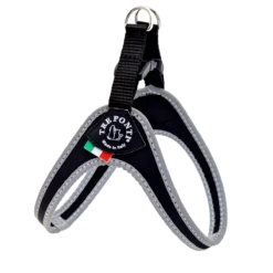 Tre Ponti Fibbia Basic Tuig Zwart&Reflectie - Hondenharnas