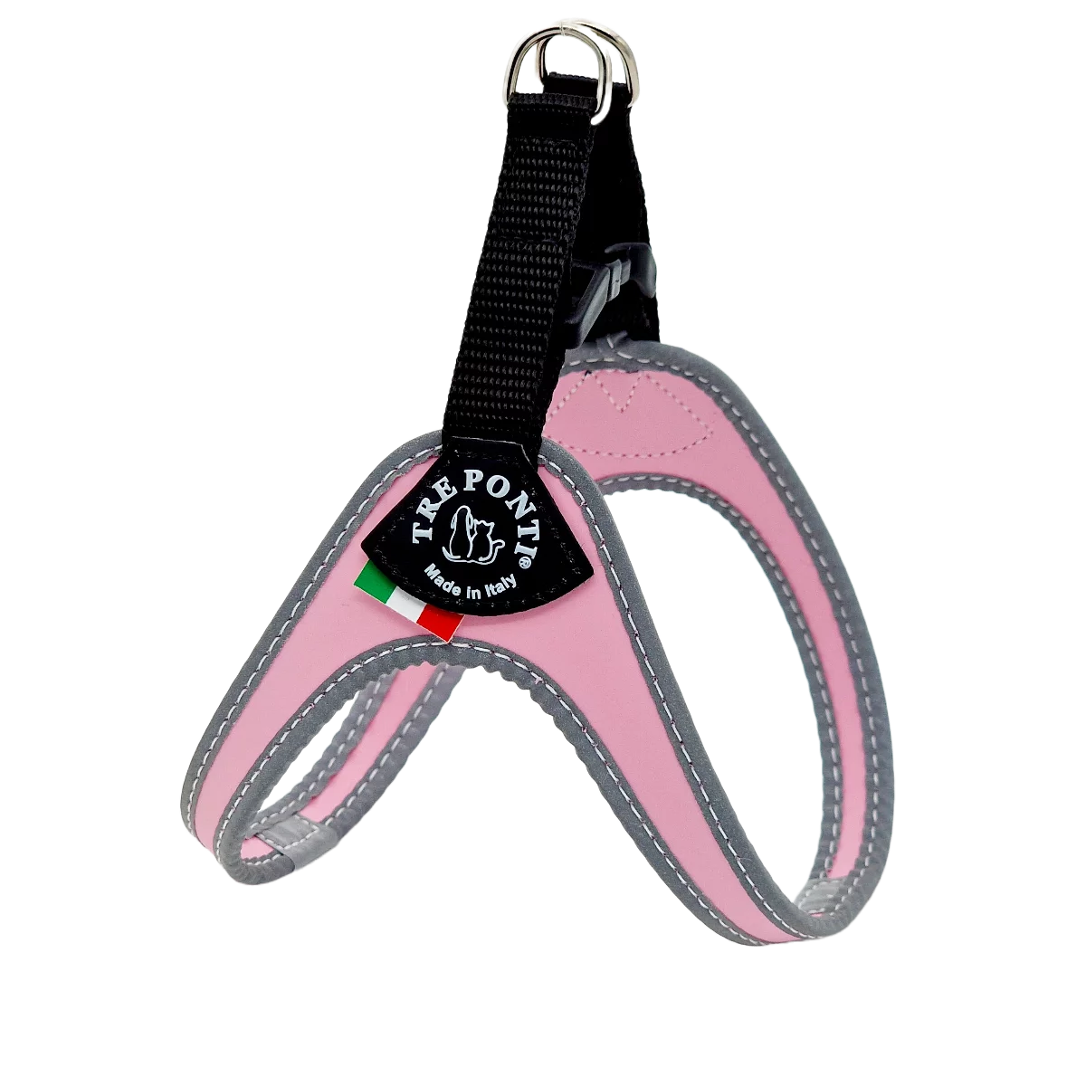 Tre Ponti Fibbia Basic Tuig Roze&Reflectie - Hondenharnas
