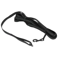 Adori Nylon Anti-Sliplijn Met Handvat - Hondenriem - 10mx2.0 Cm Zwart L