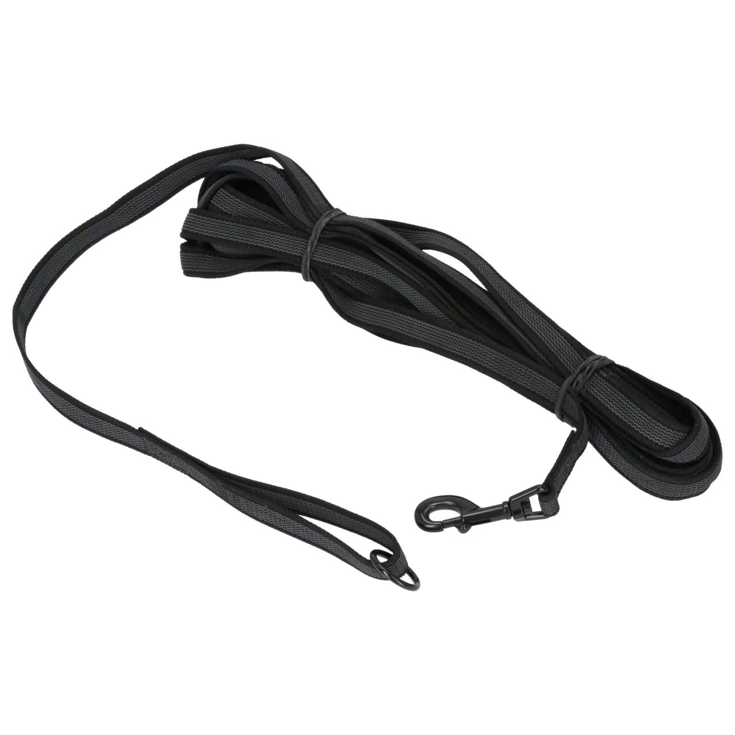 Adori Nylon Anti-Sliplijn Met Handvat - Hondenriem - 10mx2.0 Cm Zwart L