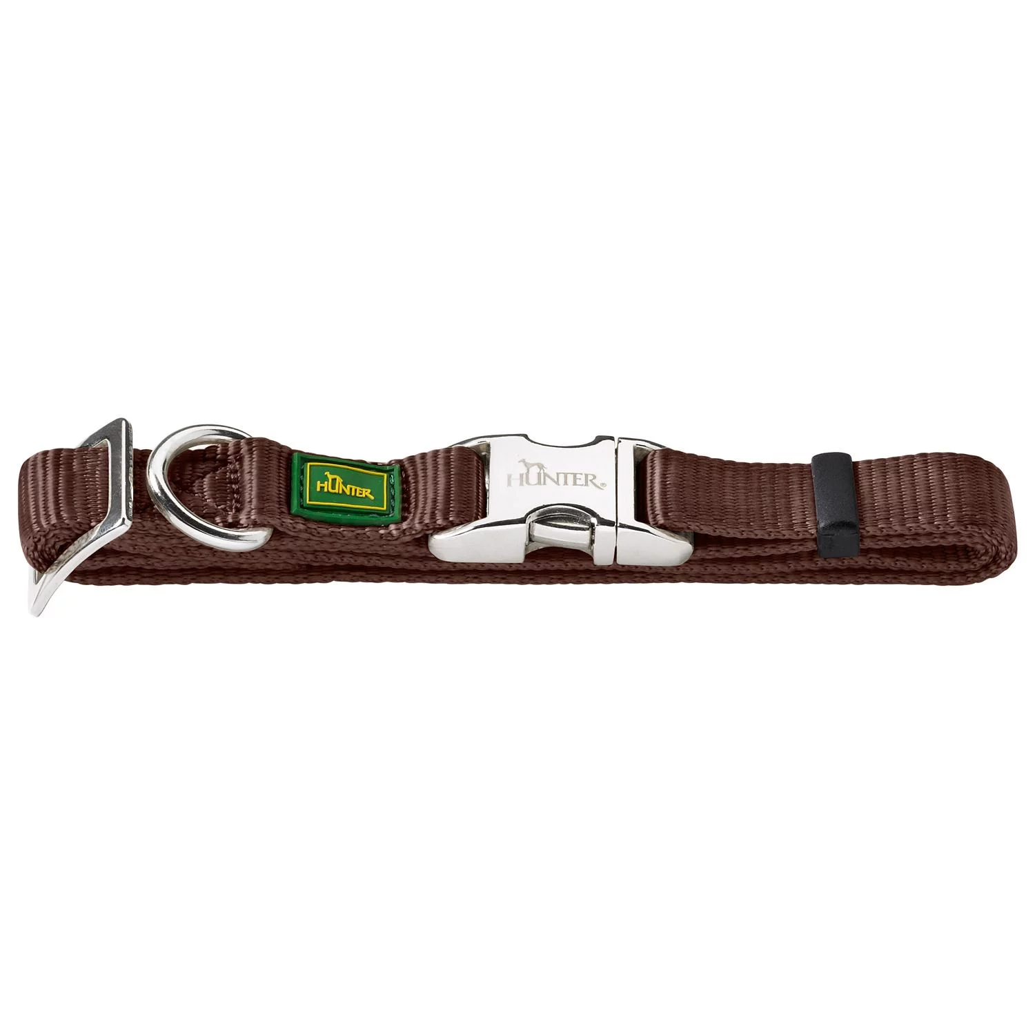 Hunter Klikhalsband Alu Nylon Soft Bruin - Hondenhalsband