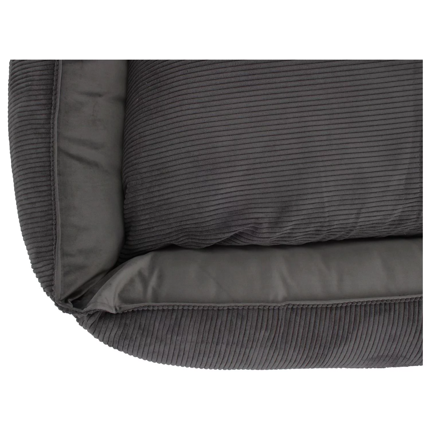 Wooff Cocoon Rib Velours Antraciet - Hondenmand - Afbeelding 8