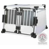 Trixie Dubbele Vervoersbox Auto - Autohondenbench - 93x64x88 Cm Zilver M/L