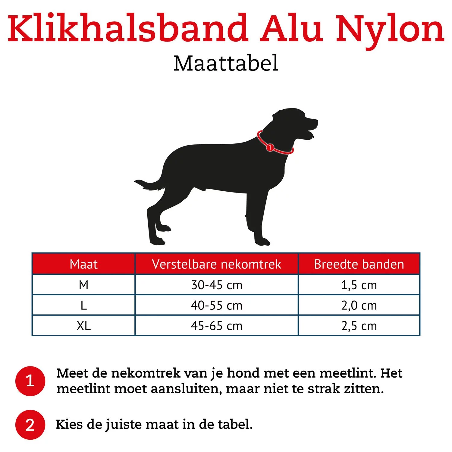 Hunter Klikhalsband Alu Nylon Soft Rood - Hondenhalsband - Afbeelding 2