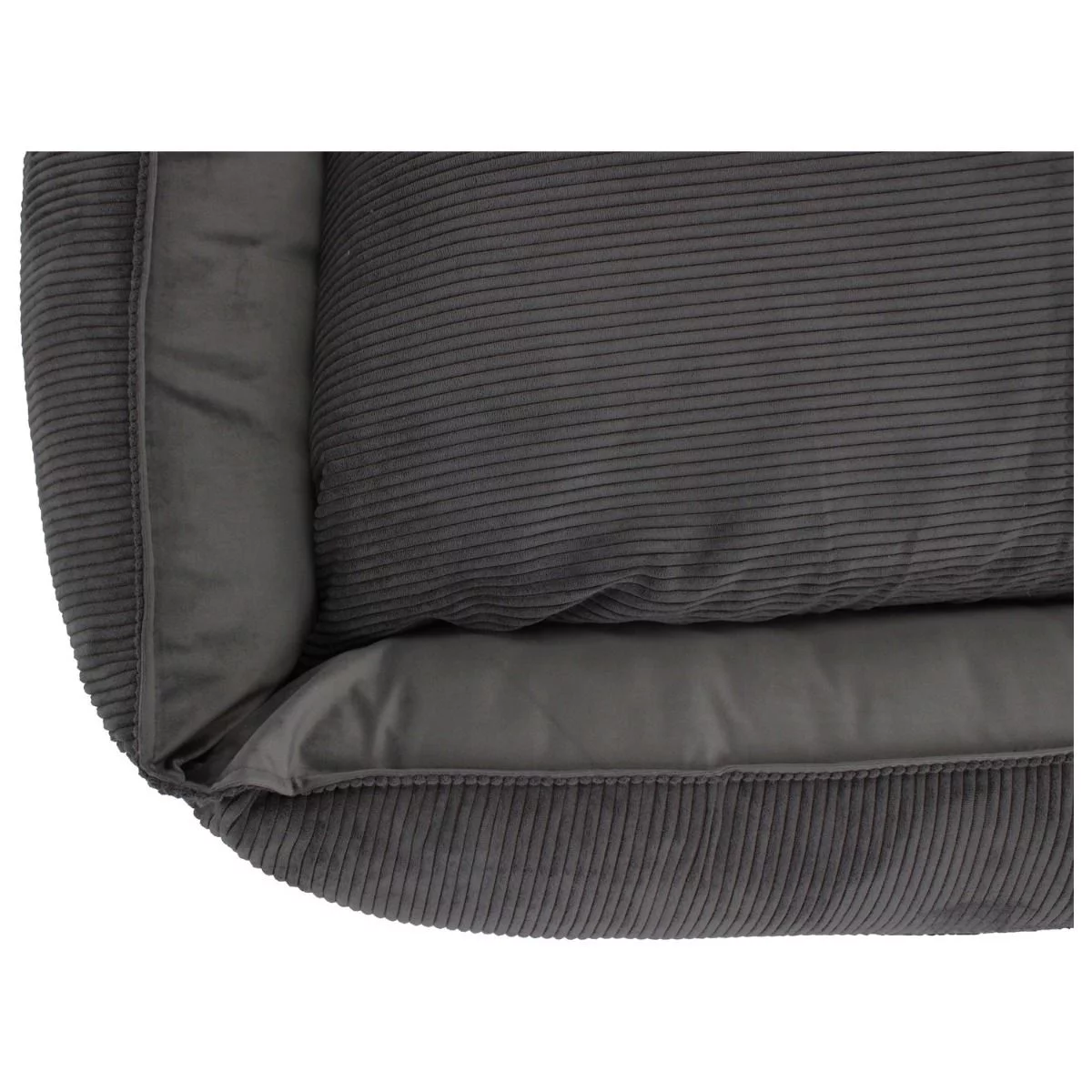 Wooff Cocoon Rib Velours Antraciet - Hondenmand - Afbeelding 7