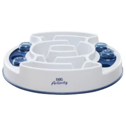 Trixie Dog Activity Slide & Feed Denkspel - Hondenspeelgoed - 30x27 Cm 0.589 Kg Wit Donkerblauw 1 Stuk Level 1