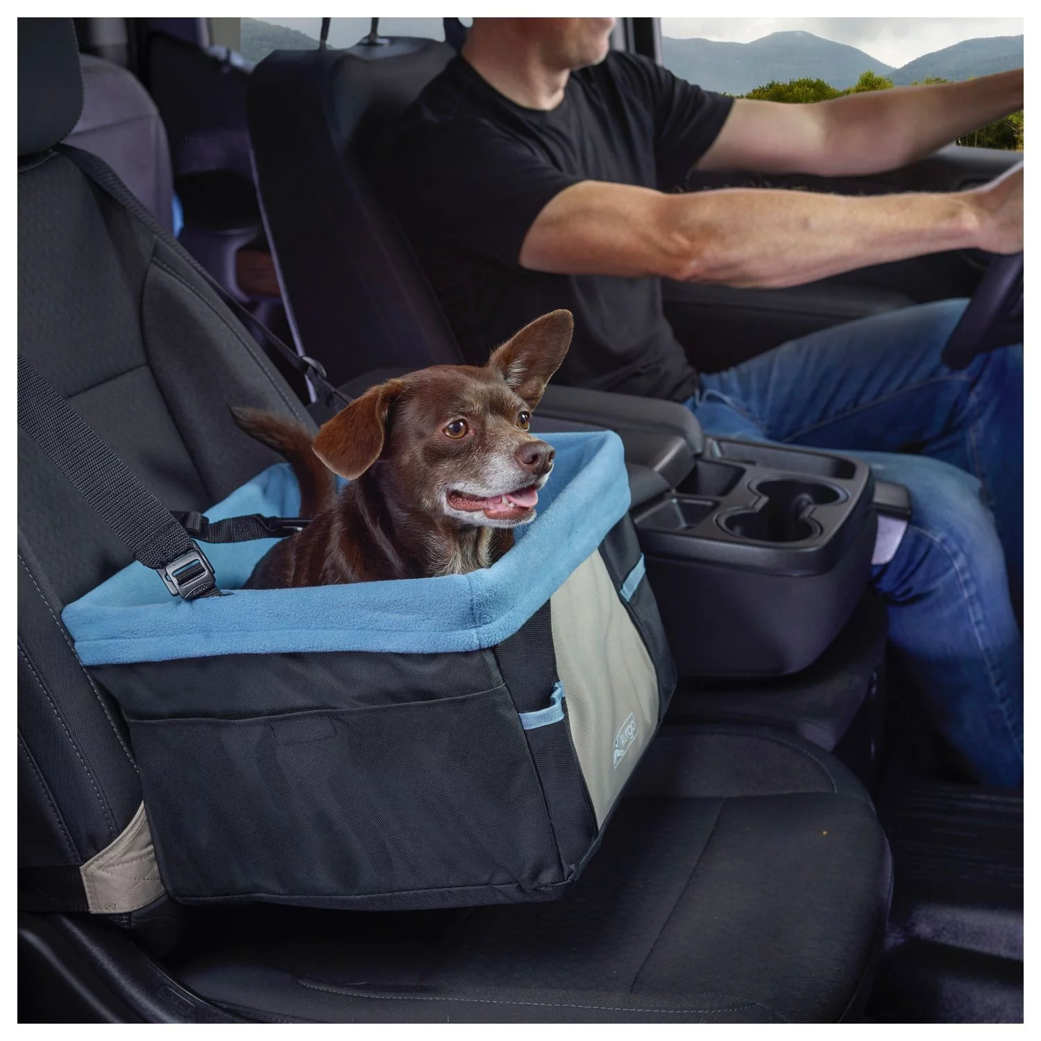 Kurgo Rover Booster Seat - Hondenautoaccessoire - Zwart Beige Tot 13.6 Kg - Afbeelding 5