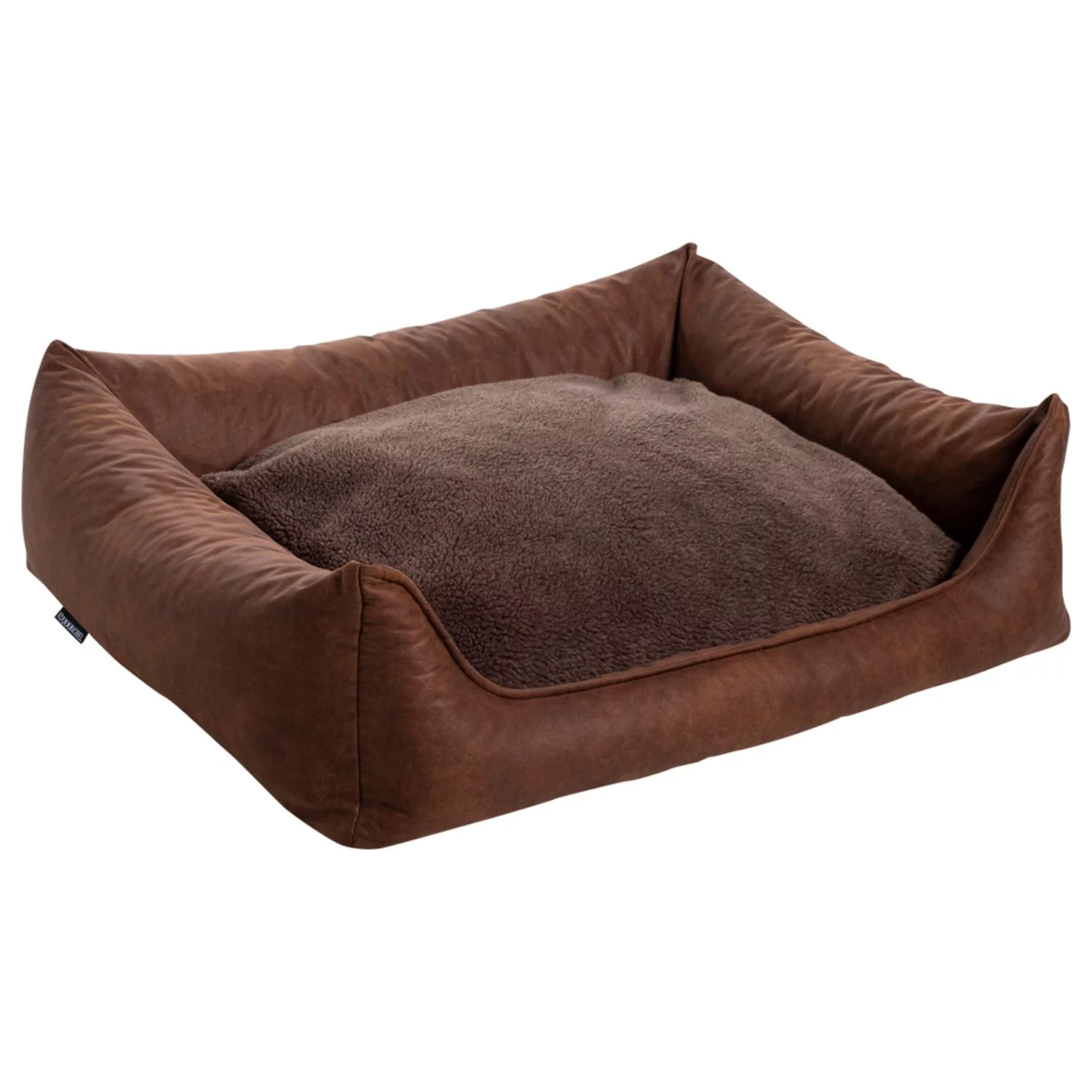 Maxxnobel Orthopedische Sofa Lederlook/Teddy Cognac - Hondenbank - Afbeelding 2