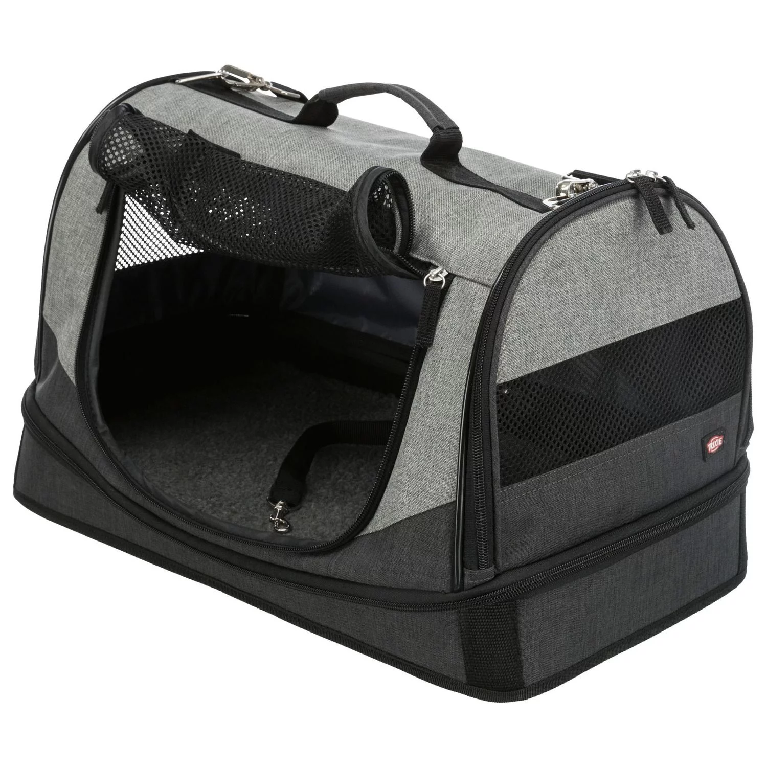 Trixie Hondentas Holly - Hondendraagtas - 30x30x50 Cm Zwart Grijs