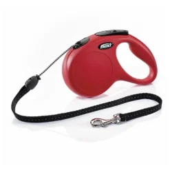 Flexi Rollijn Classic Koord M Rood - Hondenriem