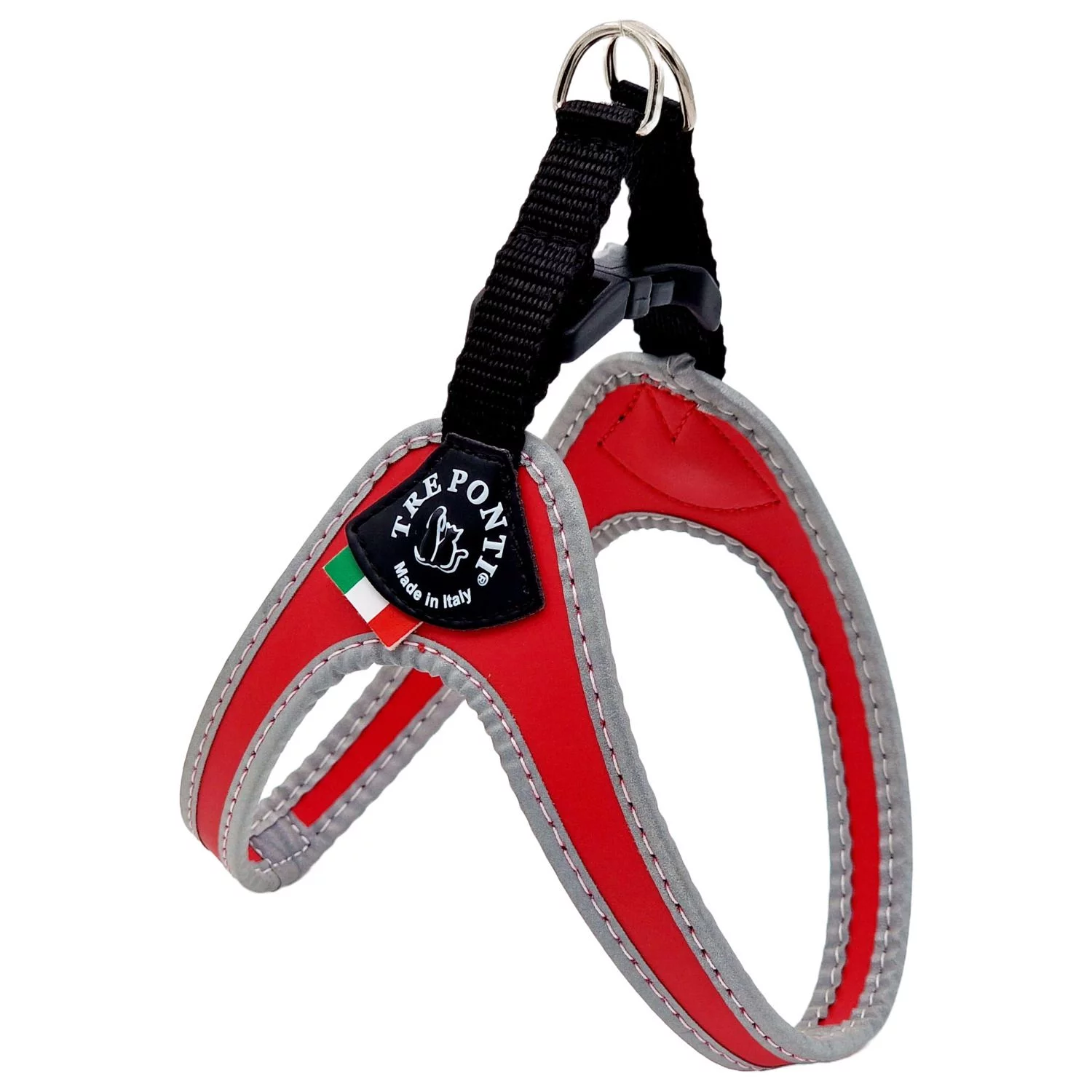 Tre Ponti Fibbia Basic Tuig Rood&Reflectie - Hondenharnas - Afbeelding 2