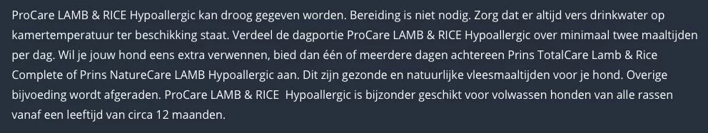 Prins Procare Adult Lam&Rijst - Hondenvoer - Afbeelding 5