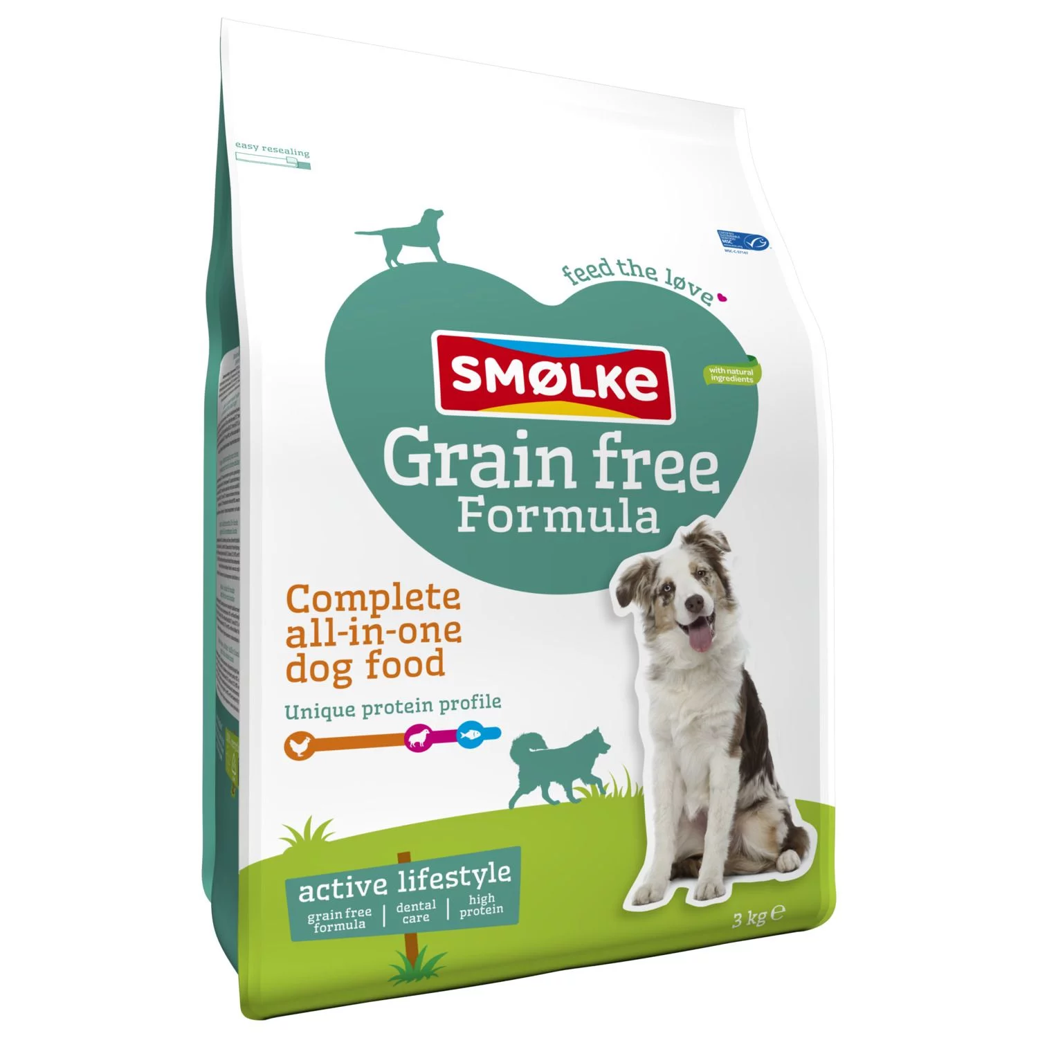 Smolke Adult Grain Free Formula Kip&Lam&Vis - Hondenvoer