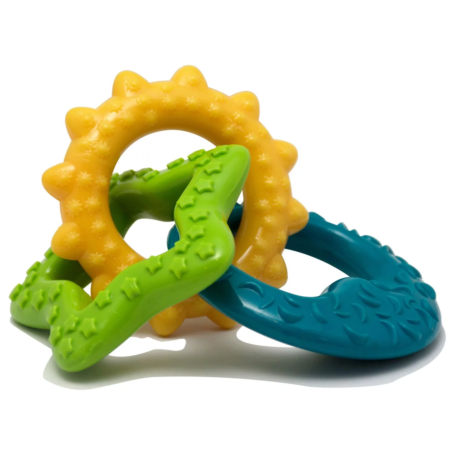 Nylabone Puppy Chew Teething Rings - Hondenspeelgoed - Bacon Groen Geel Blauw Voor Honden Tot 11kg S - Afbeelding 2