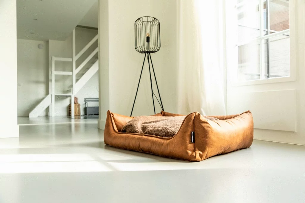 Maxxnobel Orthopedische Sofa Lederlook/Teddy Cognac - Hondenbank - Afbeelding 10