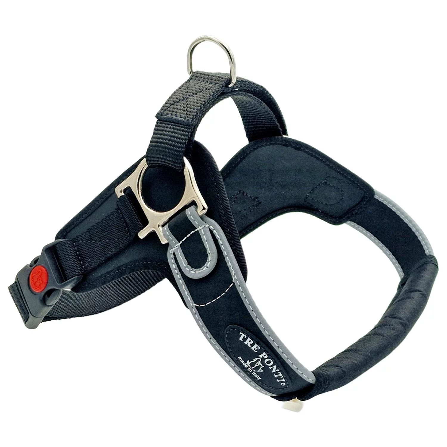 Tre Ponti Forza Tuig Zwart&Reflectie - Hondenharnas - Afbeelding 2