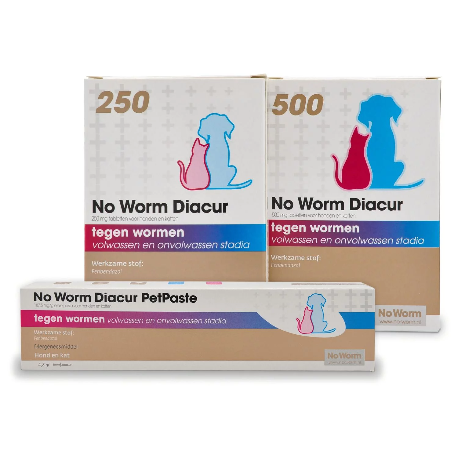 No Worm Diacur 500 Hond En Kat - Anti Wormenmiddel - 10 Tab - Afbeelding 2