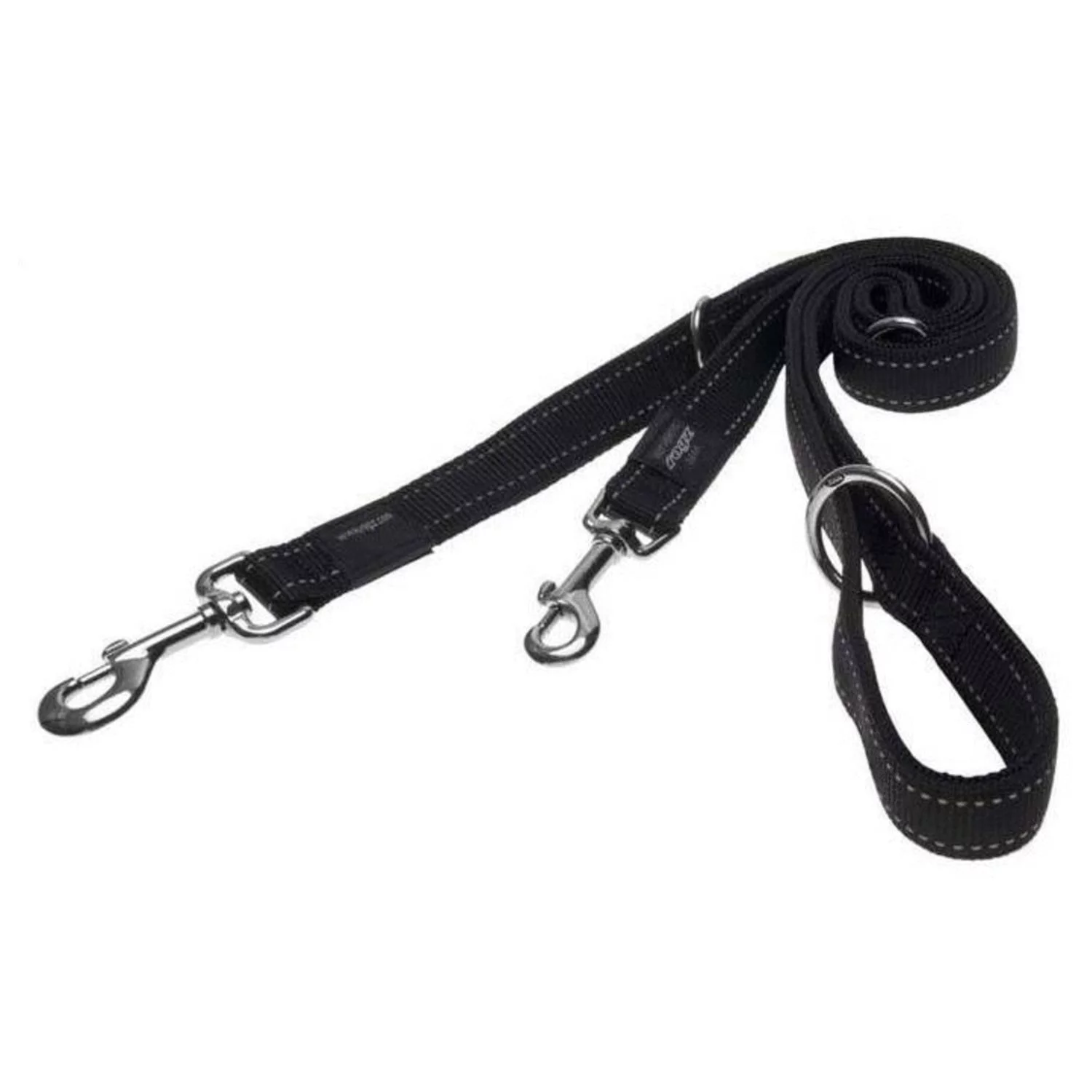 Rogz Utility Multilijn - Hondenriem - 180x2.5 Cm Zwart Xl