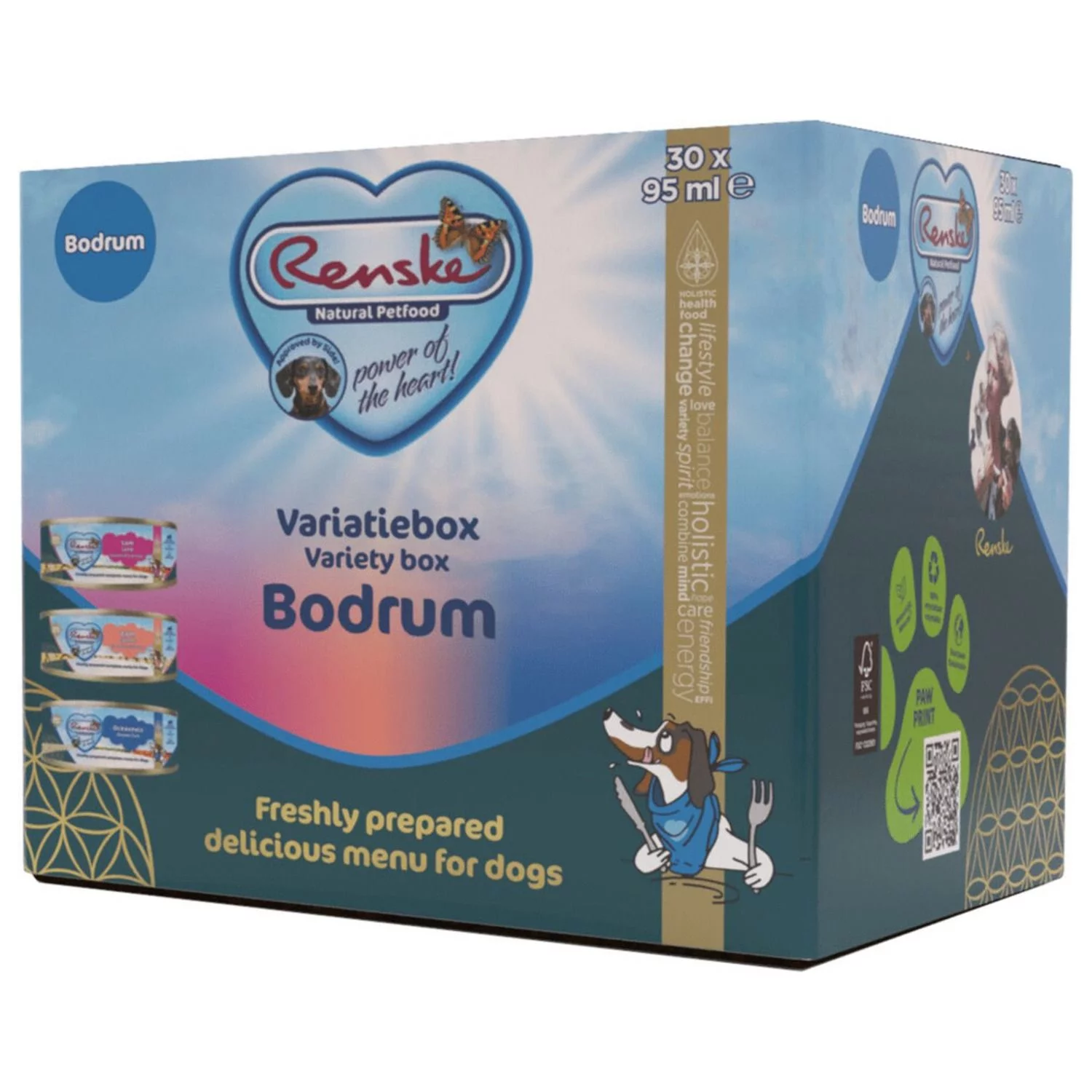 Renske Variatie Box Bodrum - Hondenvoer - Oceaanvis Zalm Lam 30x90 G Glutenvrij - Afbeelding 2