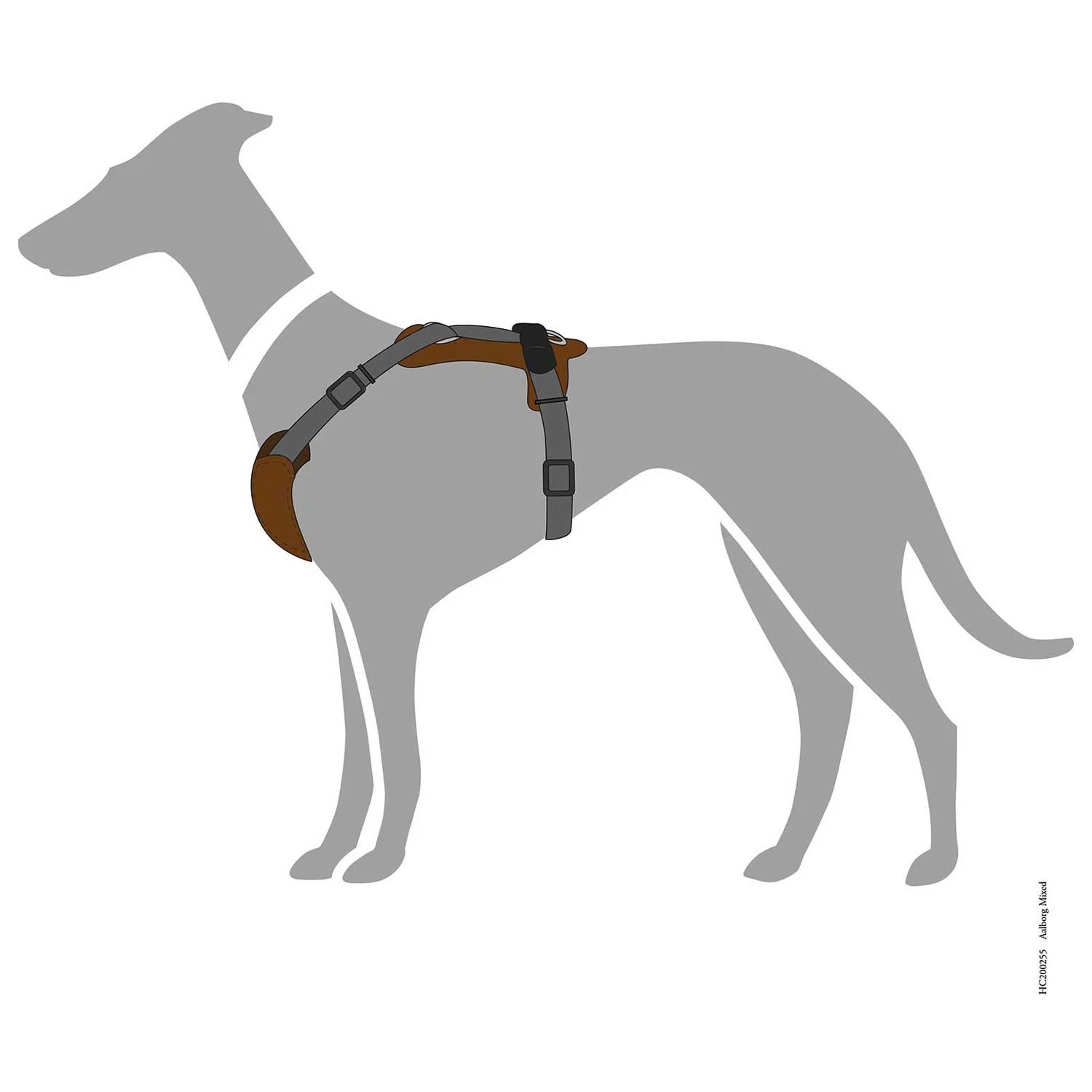 Hunter Hondentuig Aalborg Mixed Donkerbruin&Grijs - Hondenharnas - Afbeelding 5