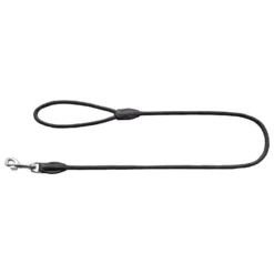 Hunter Looplijn Freestyle Nylon Rond Zwart - Hondenriem